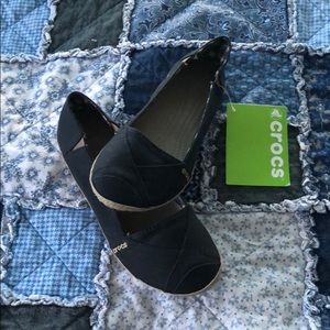 Black and Khaki Flats from Crocs